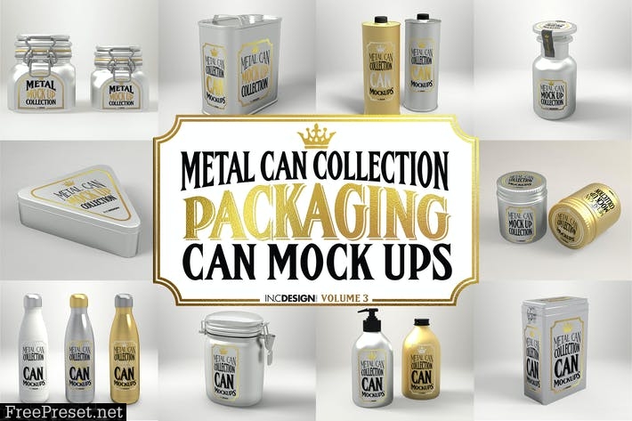 Vol. 3 Metal Can Mockup Collection 94HT5K