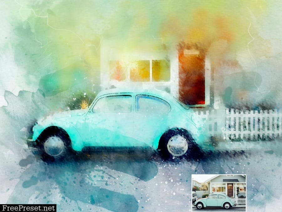 Water Color Painting Photoshop Action