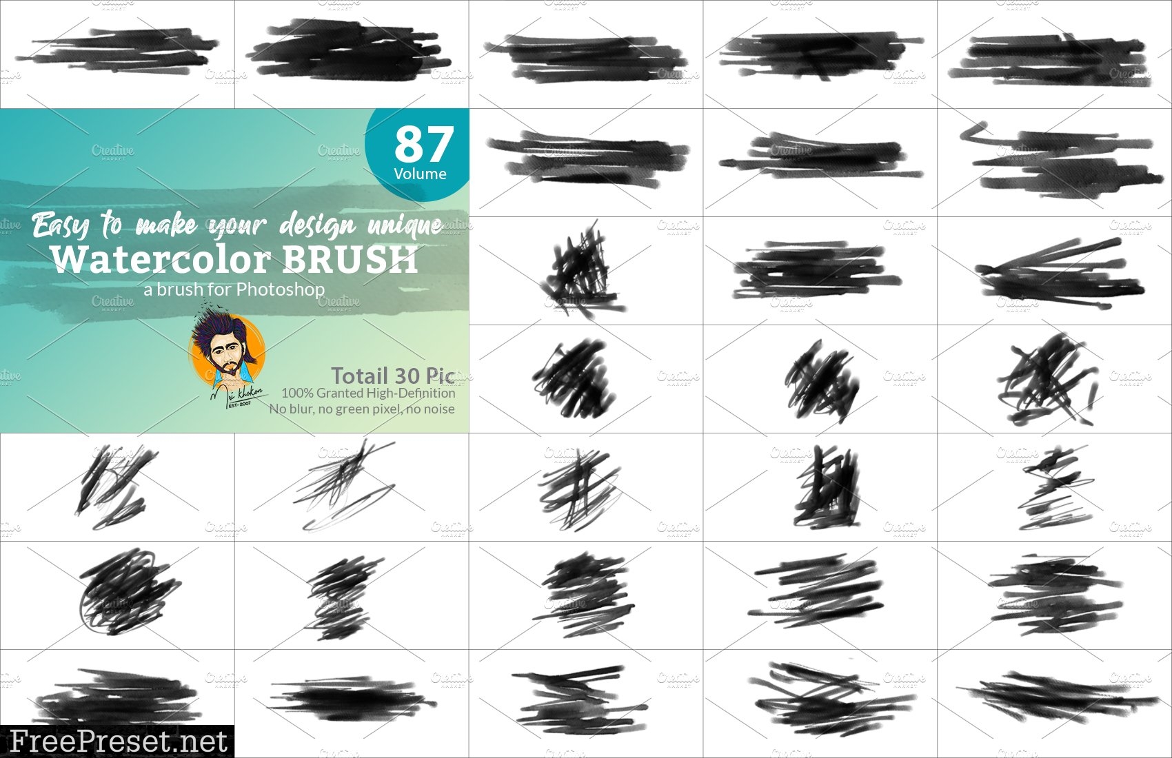 Watercolor Brush Bundle Vl 03 5746829