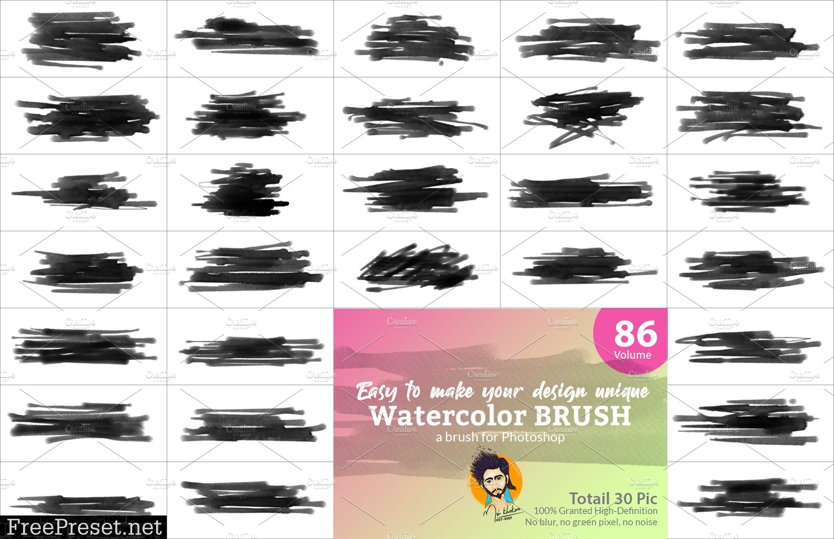 Watercolor Brush Bundle Vl 03 5746829