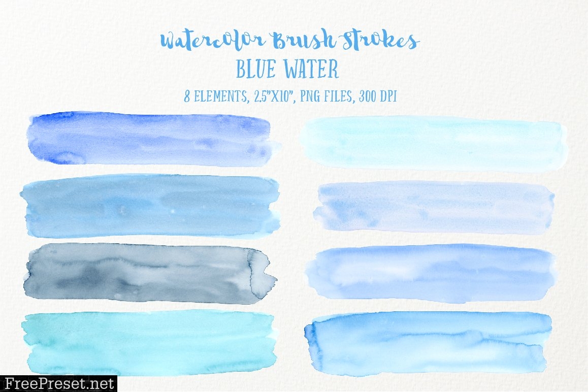 Watercolor Brush Stroke Bundle 664929