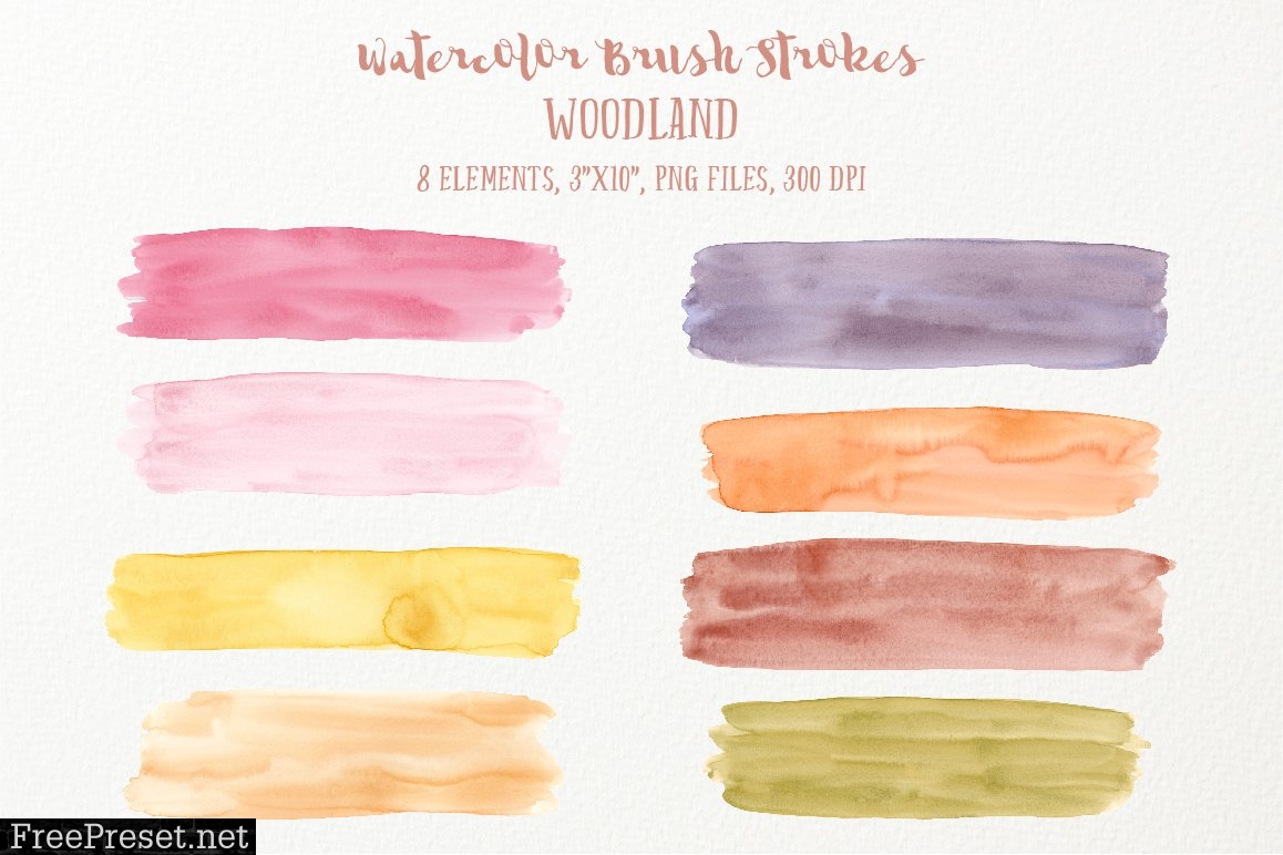 Watercolor Brush Stroke Bundle 664929