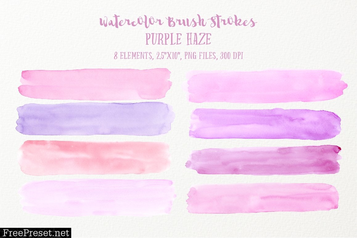 Watercolor Brush Stroke Bundle 664929