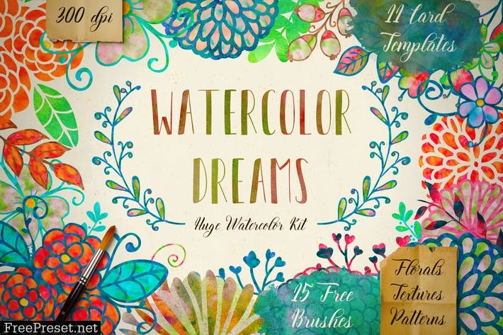 Watercolor Kit + Free Brushes REDE22