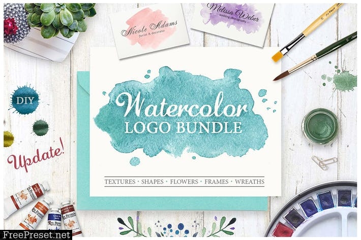 Watercolor Logo Bundle. DIY Z4QAYG