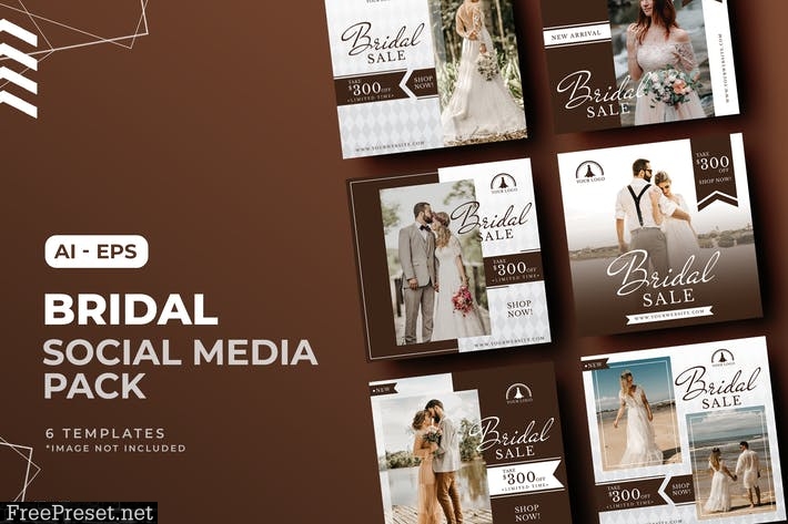 Wedding & Bridal Social Media Post Template H9Q7U5F