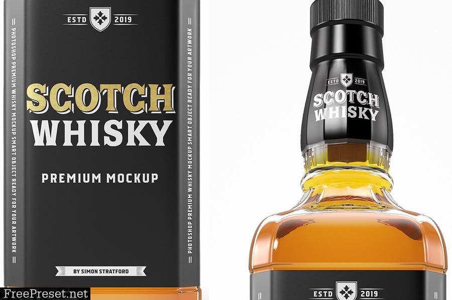 Whisky Bottle Mockup Template