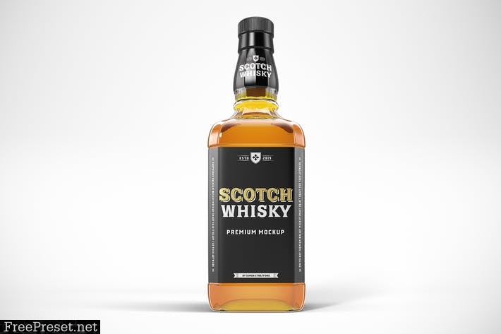 Whisky Bottle Mockup Template