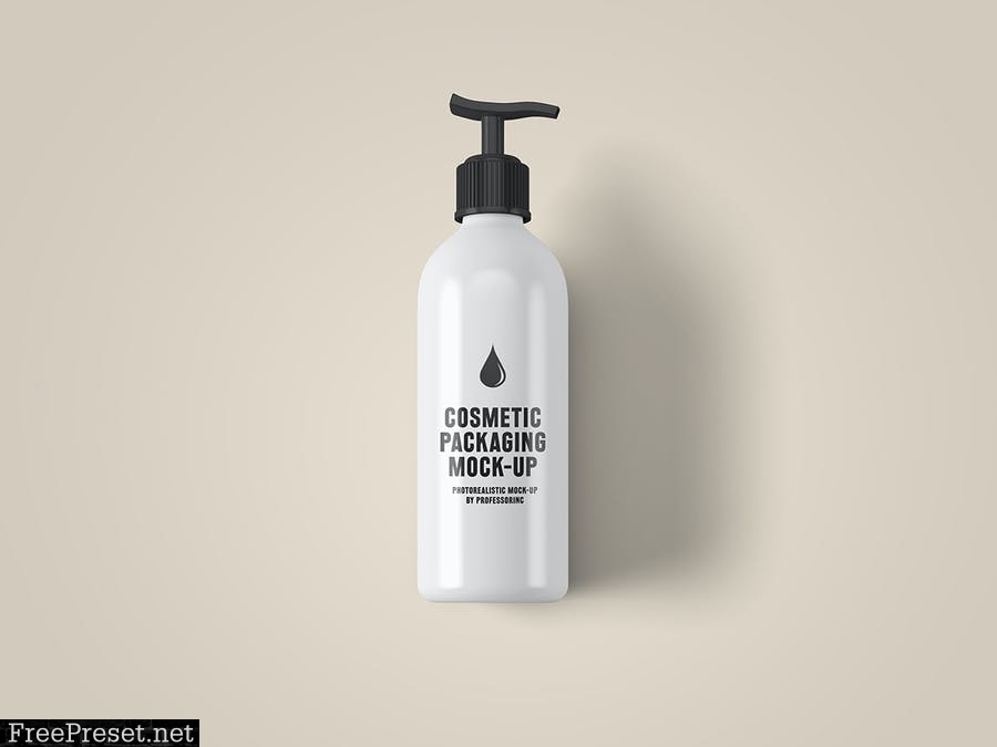 White Cosmetic Bottle Mock-Up