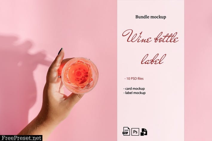 Wine Bottle Mockups MVCH5AY