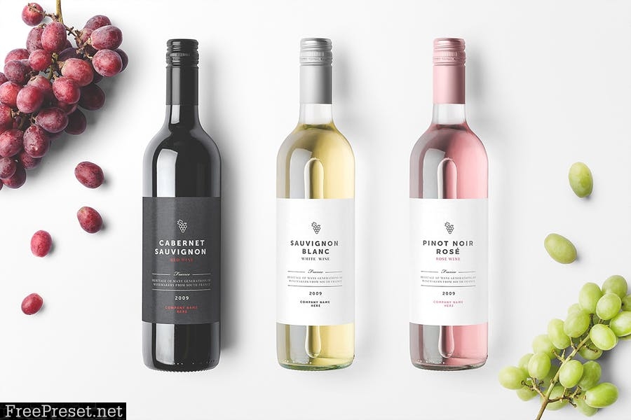 Wine Bottles Mockup Vol. 2