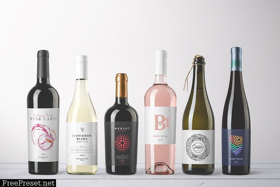 Wine Bottles Mockups Vol. 1 Z5JDMB