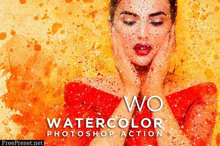 WO Watercolor Photoshop Action XDFBSQQ