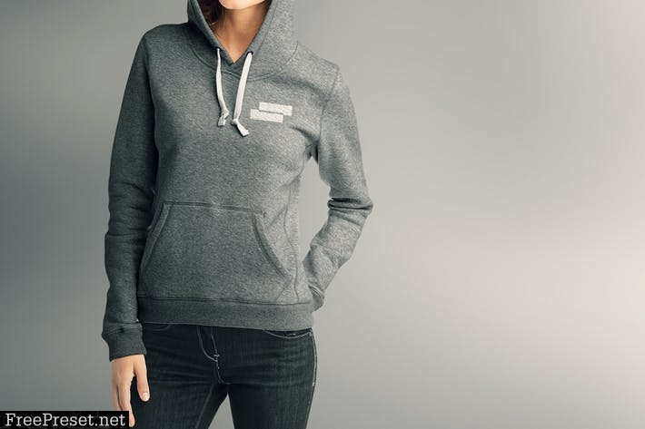 Woman Hoodie Mock-up DGPA7W