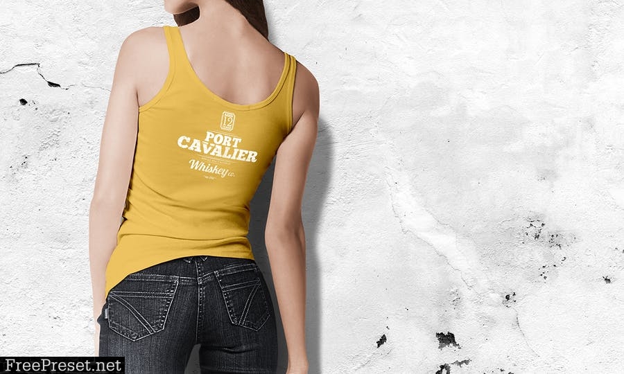 Woman Tank Shirt Mock-up