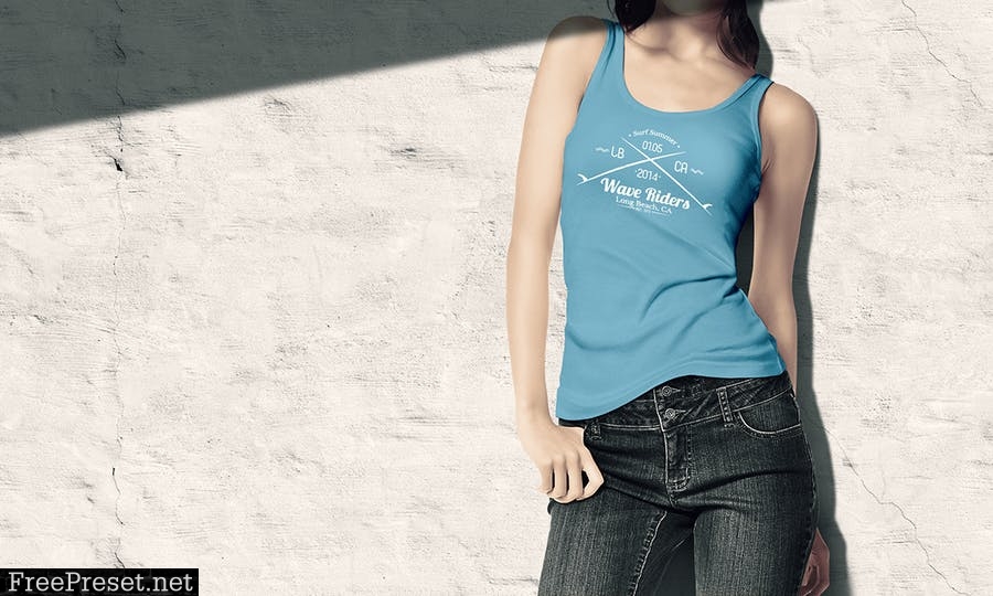 Woman Tank Shirt Mock-up