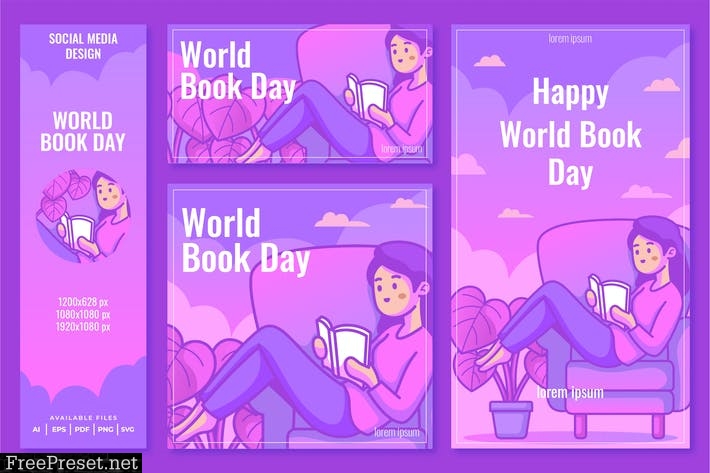 World Book Day Social Media Lofi Design JVPHTY4