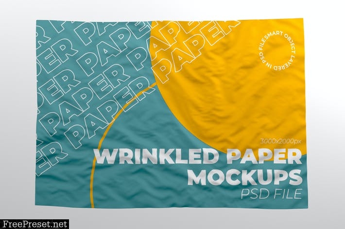 Wrinkled Paper Mockup SH4KRKR