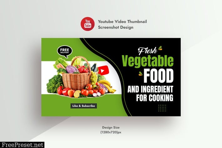 YouTube Video Thumbnail For Fresh Vegetable