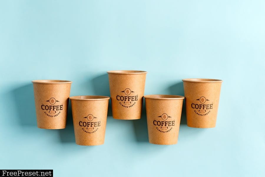 Zero Waste cups mockup set