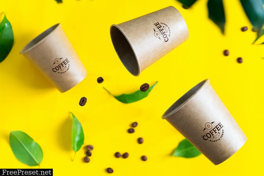 Zero Waste cups mockup set