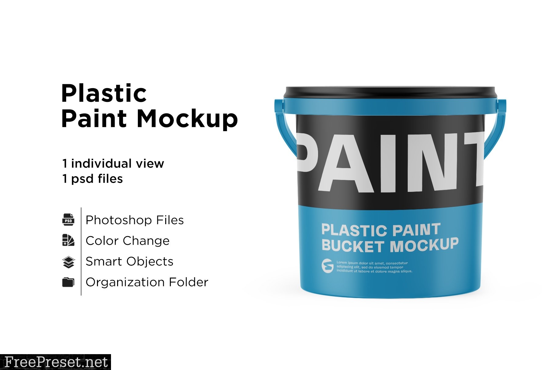 Download 10l Plastic Paint Bucket Mockup 6063384