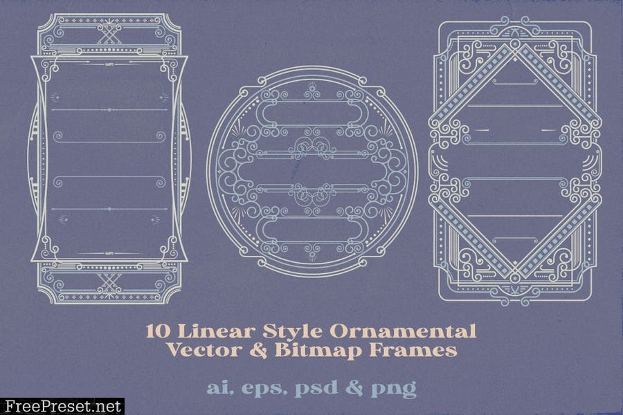 10 cadres décoratifs et linéaires - V.3 RVH75NH