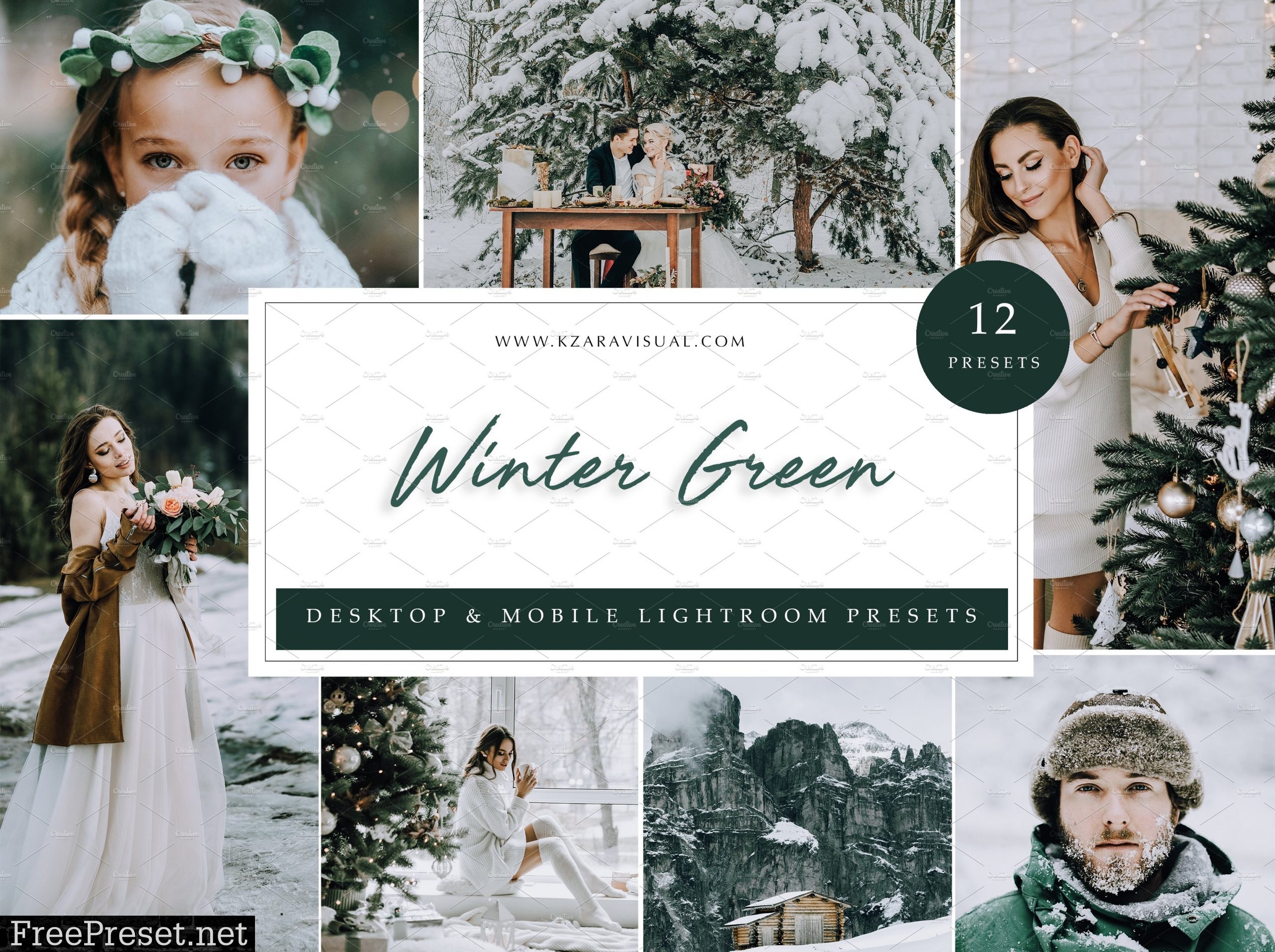 12 x Lightroom Presets, Winter Green 5962772