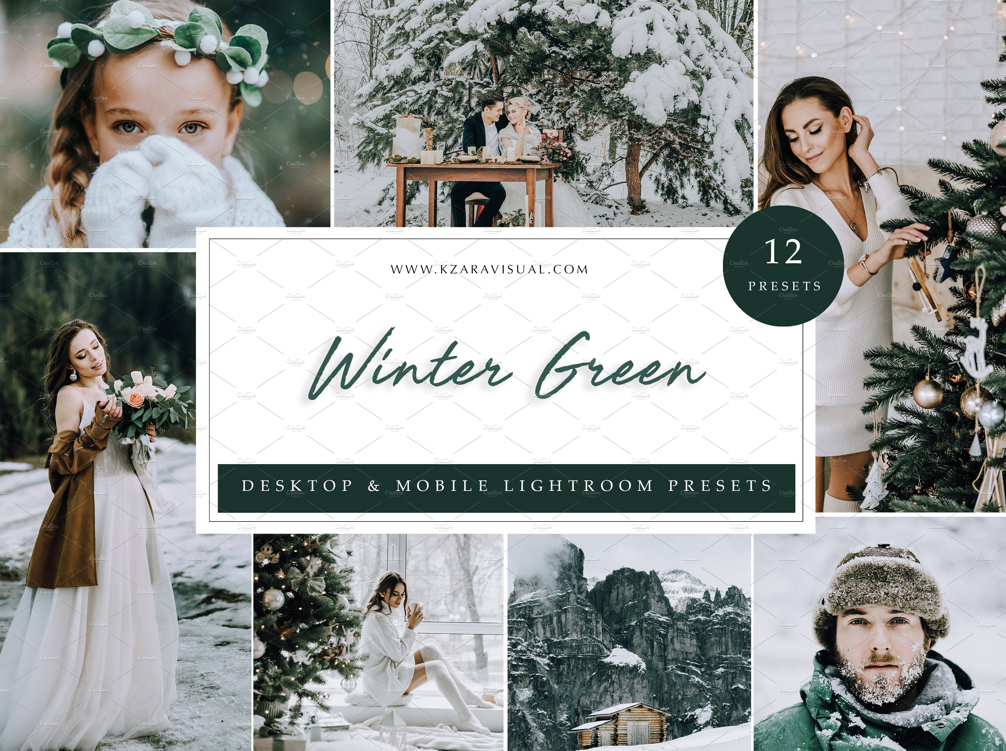 12 x Lightroom Presets, Winter Green 5962772