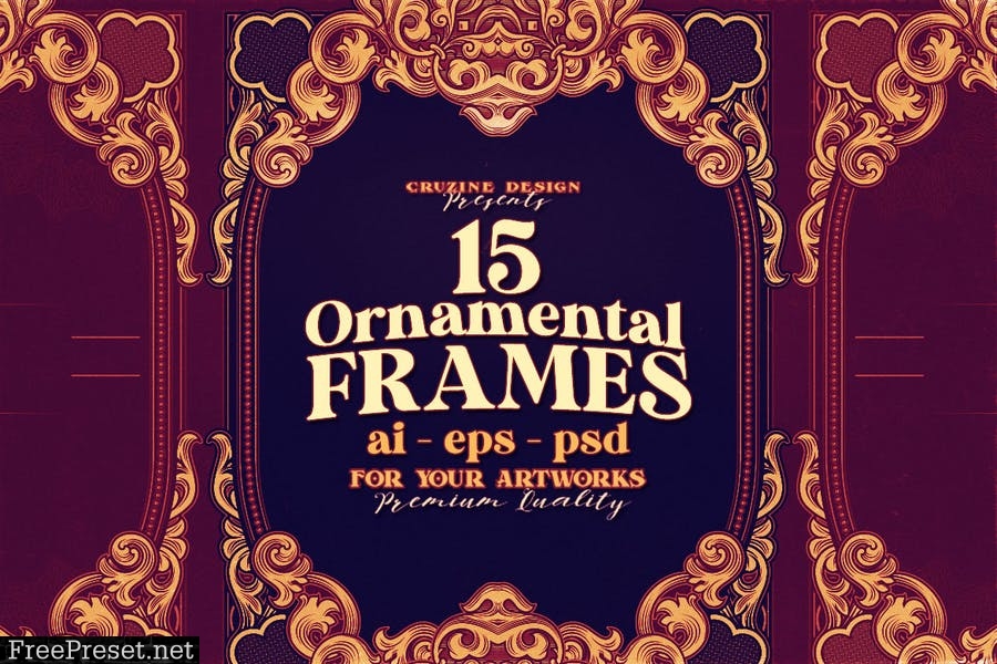 15 Frames v.10 - Victorian Ornament P5A7LLJ