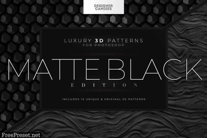 3D Matte Black Patterns Z6VEE9A