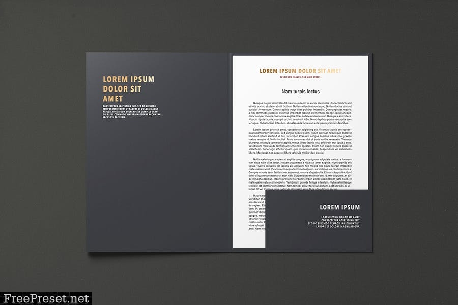 A4 Letterhead & Folder Mockup FMJ37U9