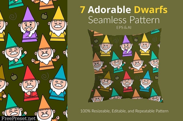 Adorable Dwarfs Pattern ZH7AZNB