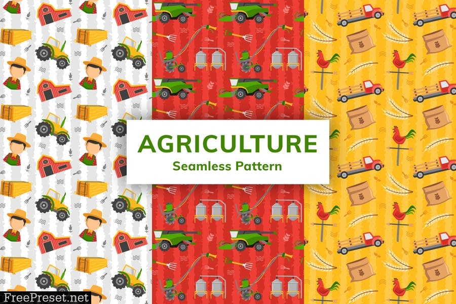 Agriculture Seamless Pattern LBVTLKY