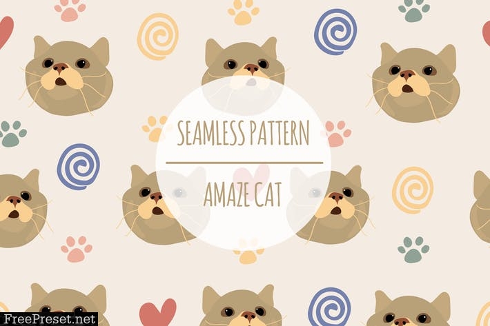 Amaze Cat – Seamless Pattern PE3ZGJY