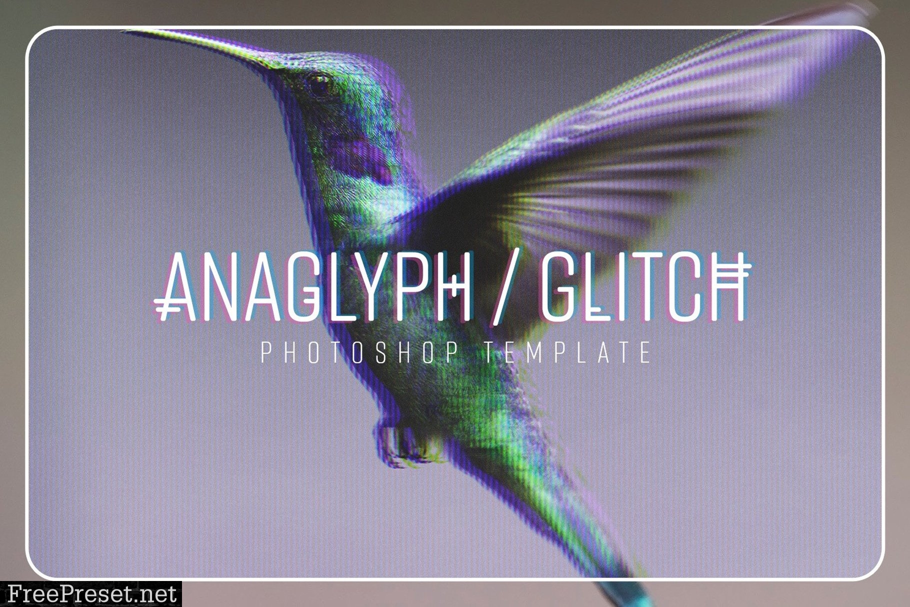 Anaglyph/Glitch Photoshop Template 5794468