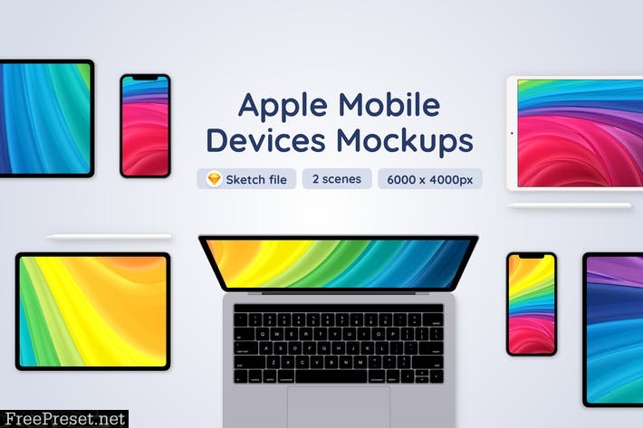 Apple Mobile Devices - 2 Sketch Mockups 2SZV5KS