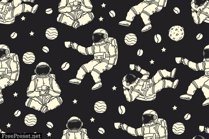 astronaut vector pattern FEVNKAZ