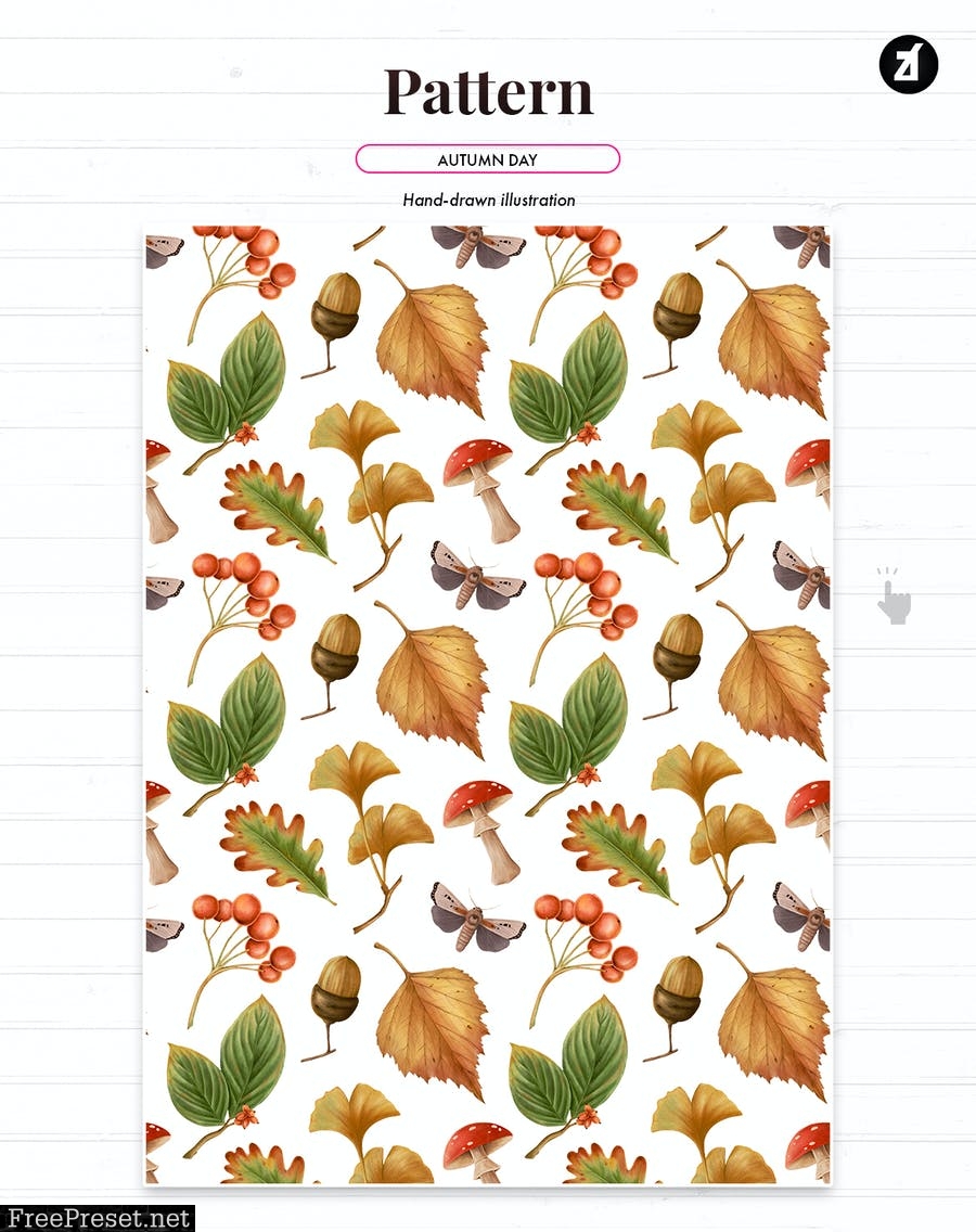 Autumn season illustration and pattern CEYSWML