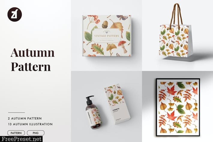 Autumn season illustration and pattern CEYSWML