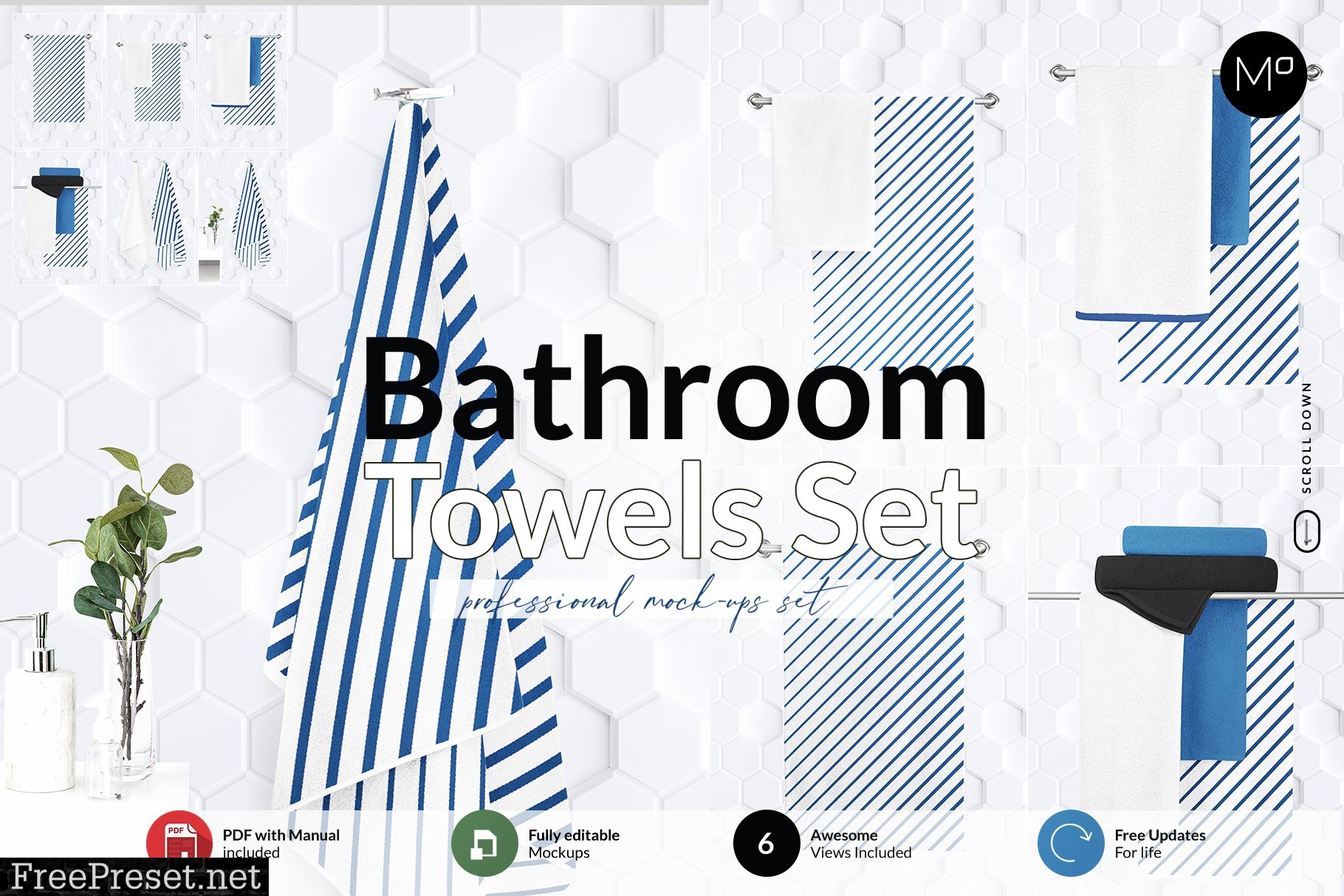 Bathroom Towel Set Mock-ups 6001005