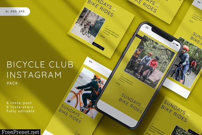 Bicycle Club Instagram Stories & Post Pack 9NASMNM