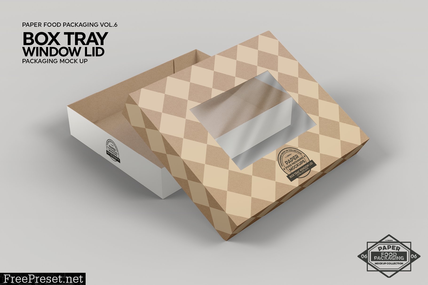 Box Tray Window Lid Packaging Mockup 2306710