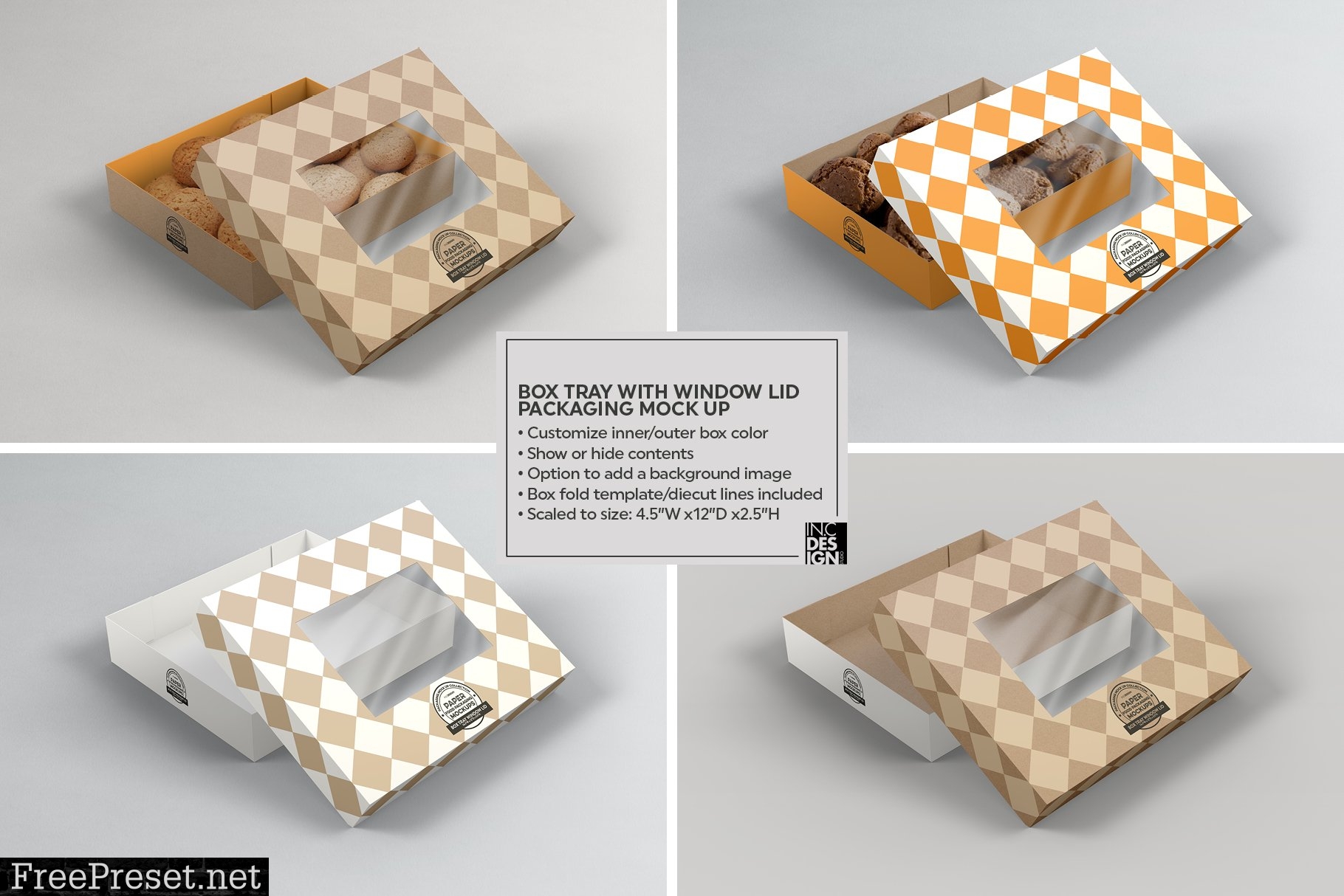 Box Tray Window Lid Packaging Mockup 2306710