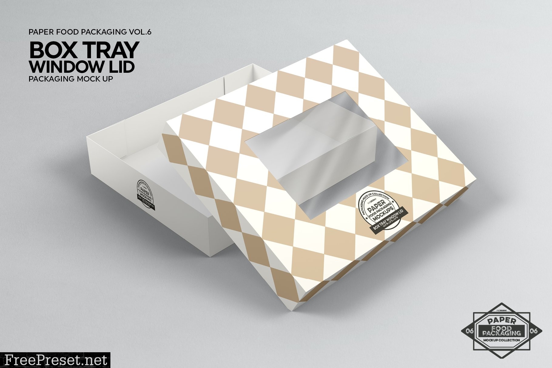 Box Tray Window Lid Packaging Mockup 2306710