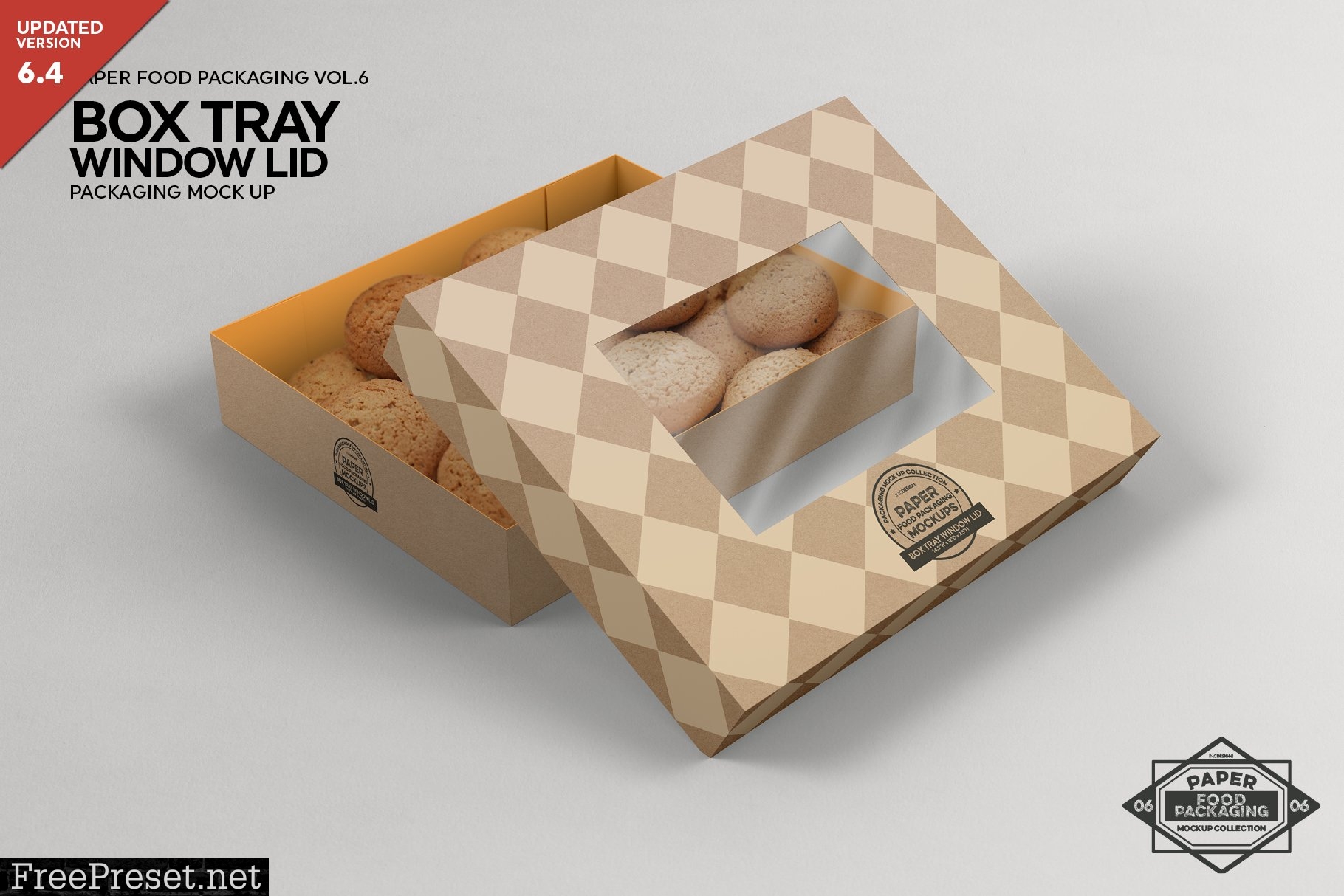 Download Box Tray Window Lid Packaging Mockup 2306710