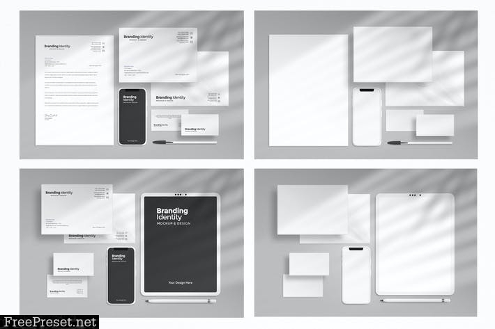 Branding Identity Mockup With Smartphone EAQ9RVH