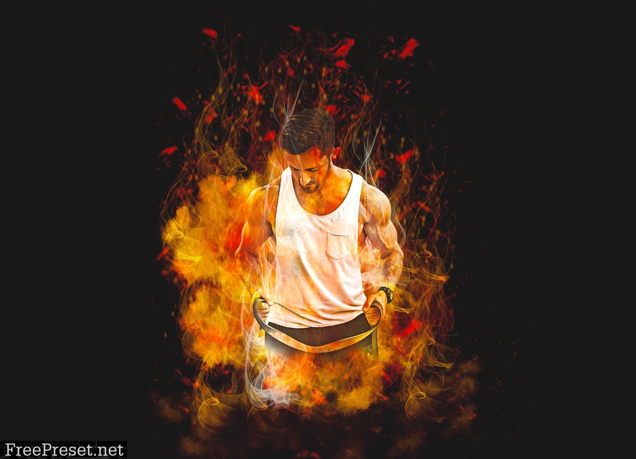 Burning Effect Photoshop Action 5999913