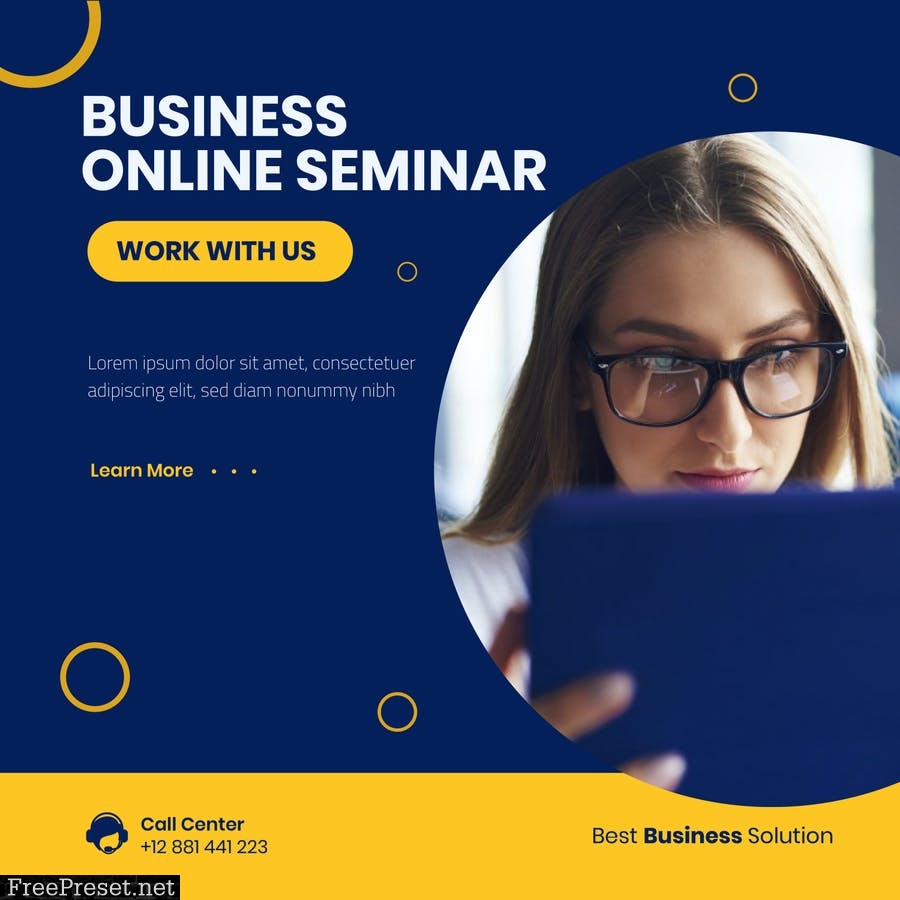 Business Online Seminar Social Media Post 942N5XJ