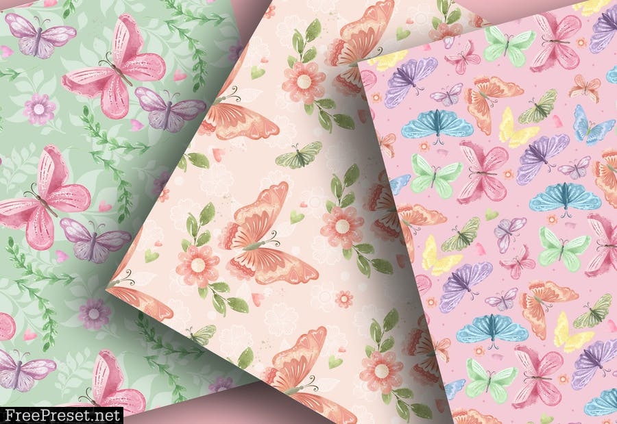 Butterfly digital paper pack J8SB2DK